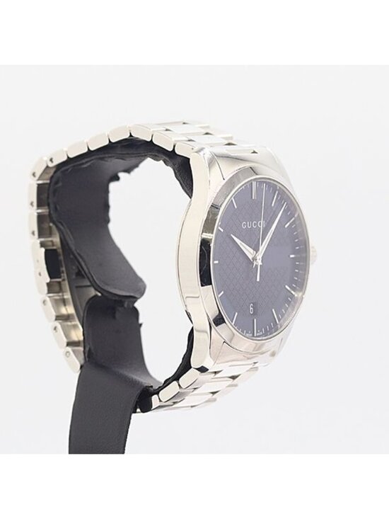 Gucci Timeless 126.4 Quartz Date Navy Dial Watch Nam